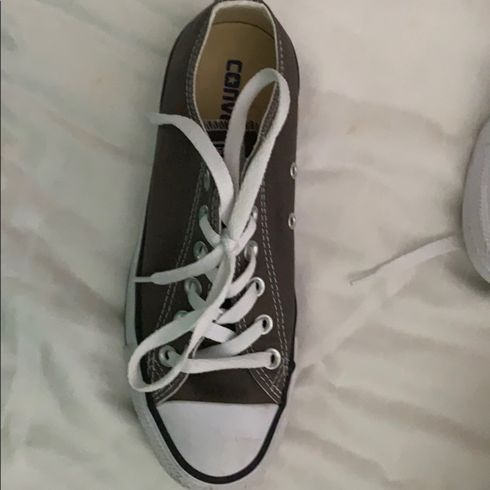 Grey converse all-stars work three times.